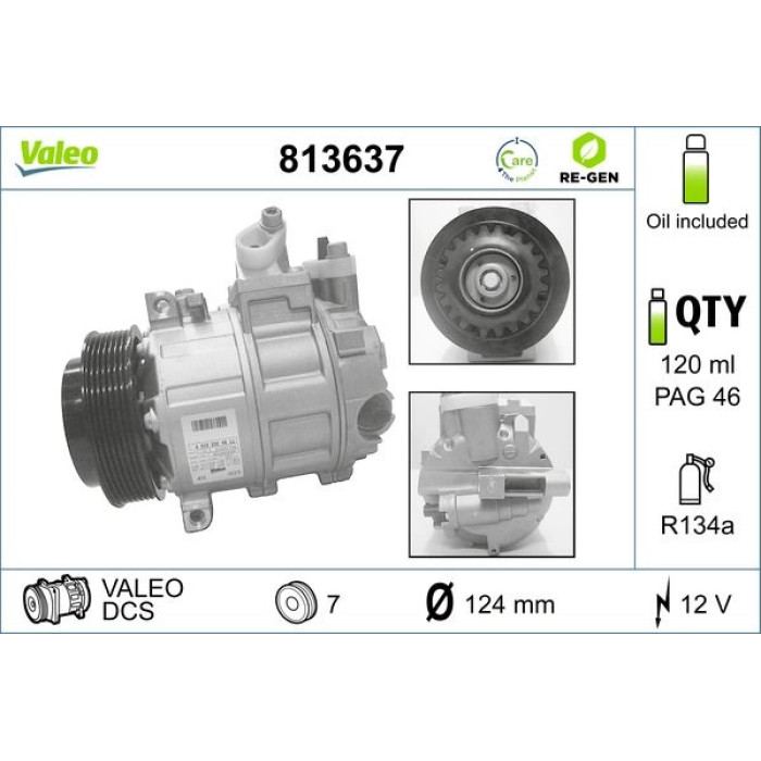 813637 Valeo Kompressor 813637 813637 Valeo Kompressor 813637
