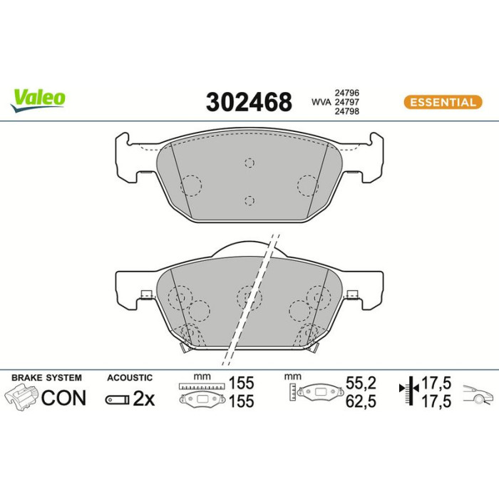 Valeo Bremsbelagsatz 302468