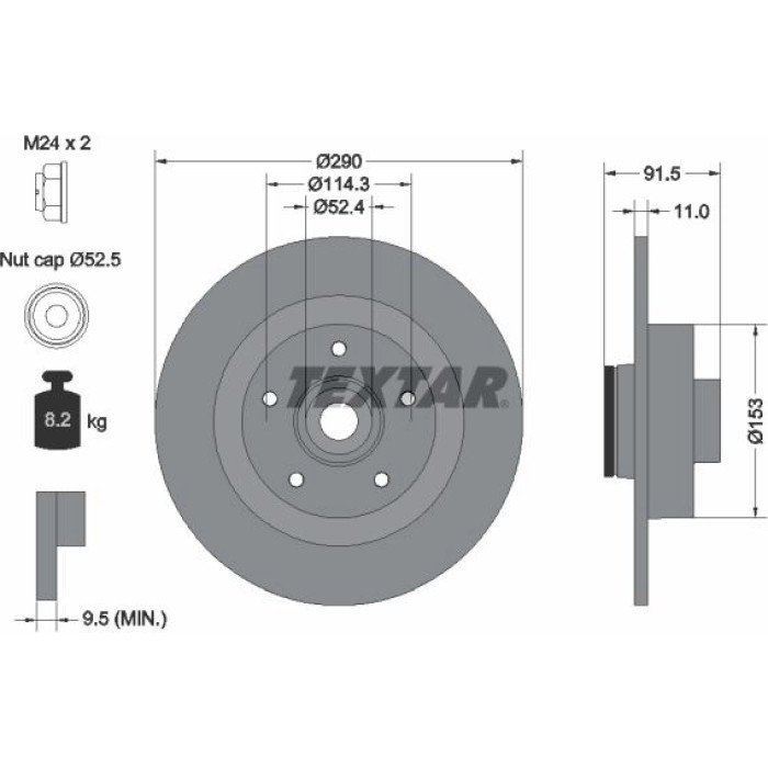 Textar Bremsscheibe 92316503