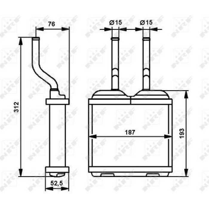 NRF Heizungskühler 52103 NRF Heizungskühler 52103