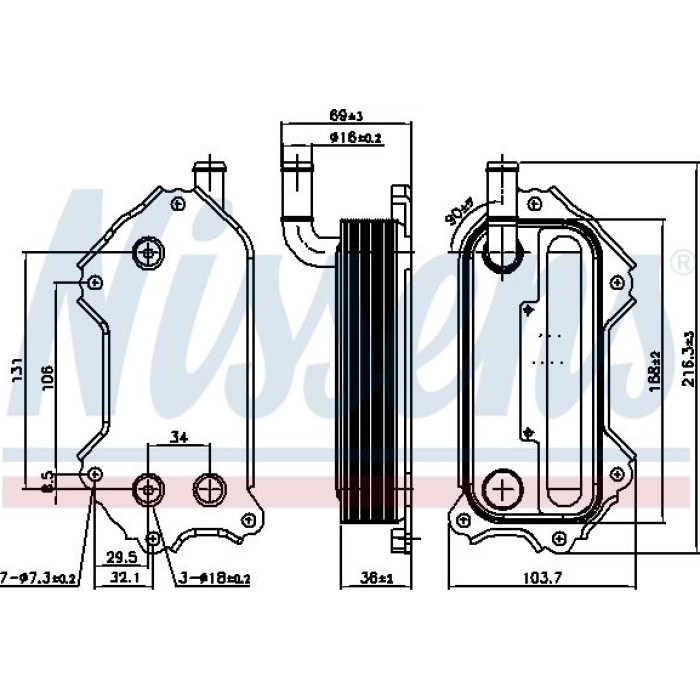 Nissens Ölkühler PKW 91117 Nissens Ölkühler PKW 91117