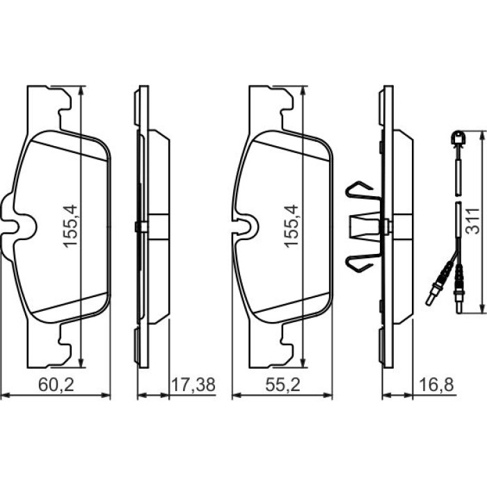 Bosch Bremsbelagsatz 0 986 494 527 Bosch Bremsbelagsatz 0 986 494 527