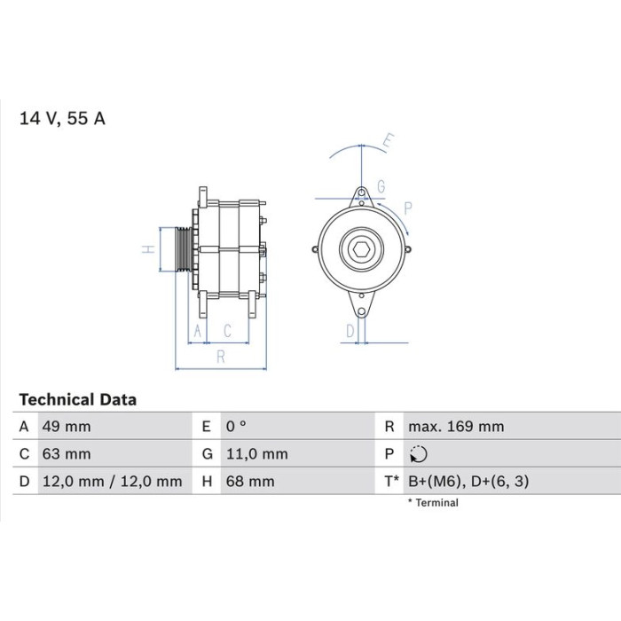 Bosch Lichtmaschine 0 986 030 970 Bosch Lichtmaschine 0 986 030 970