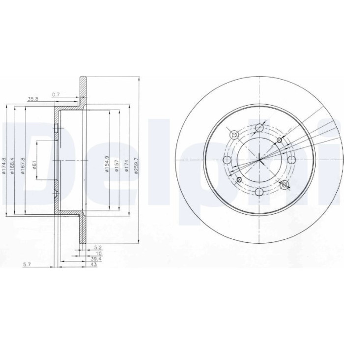 Delphi Bremsscheibe BG3793 Delphi Bremsscheibe BG3793