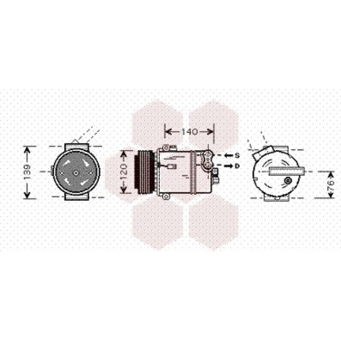 Van Wezel Klimakompressor 3700K409 Van Wezel Klimakompressor 3700K409