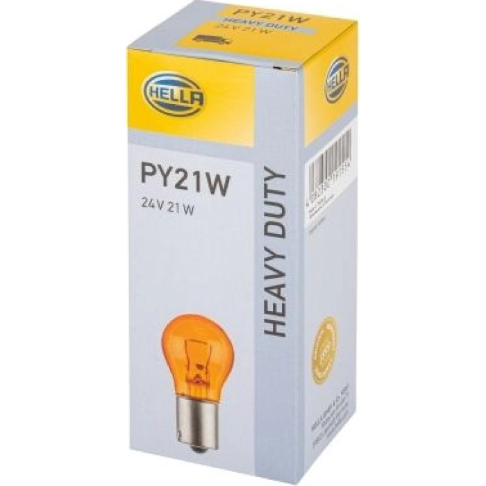 8GA 006 841-241 HELLA Glühlampe PY21W 24 V 21 W Sockel BAU15s Heavy Duty – 8GA 006 841-241