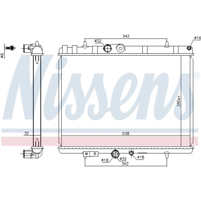 Nissens Wasserkühler PKW 636039 Nissens Wasserkühler PKW 636039