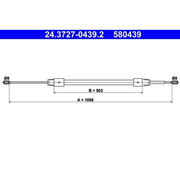 ATE Handbremsseil 24.3727-0439.2 ATE Handbremsseil 24.3727-0439.2