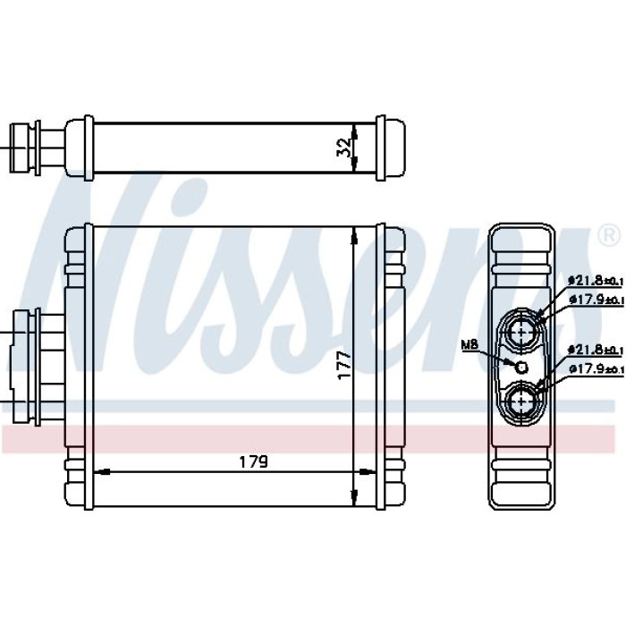 Nissens Heizungskühler PKW 73654 Nissens Heizungskühler PKW 73654