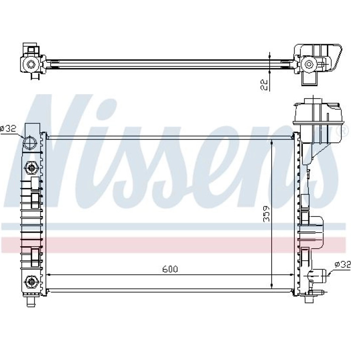 Nissens Wasserkühler PKW 62661A Nissens Wasserkühler PKW 62661A