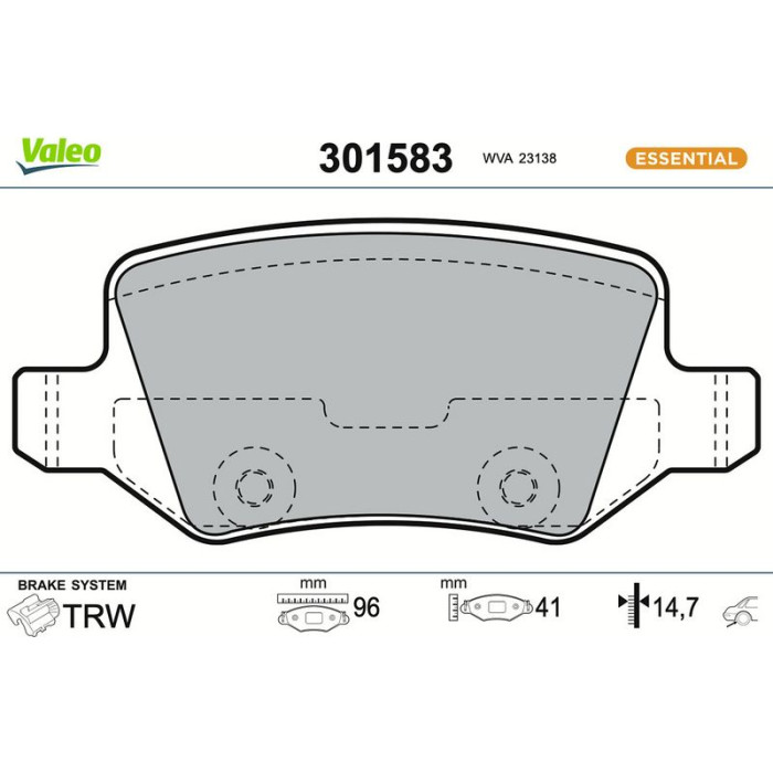 Valeo Bremsbelagsatz 301583