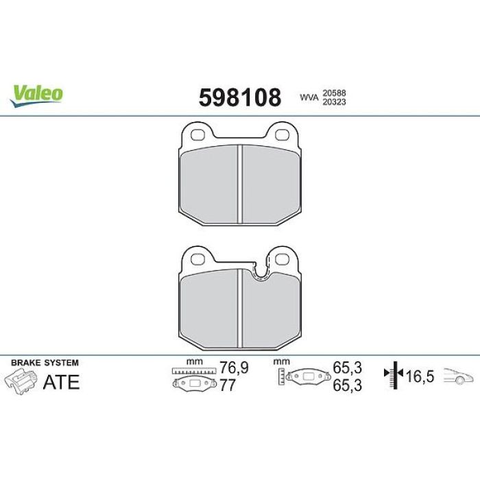 Valeo Bremsbelagsatz 598108