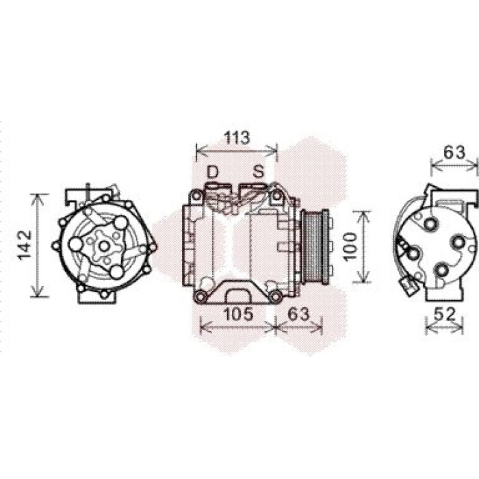 Van Wezel Klimakompressor 2500K237 Van Wezel Klimakompressor 2500K237