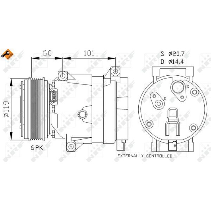 NRF Kompressor 32101 NRF Kompressor 32101