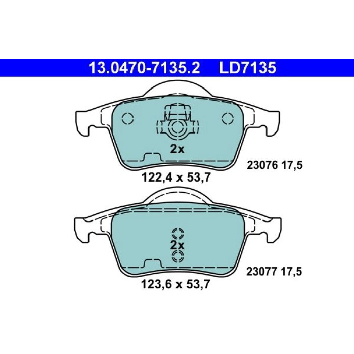 ATE Bremsbelagsatz 13.0470-7135.2 ATE Bremsbelagsatz 13.0470-7135.2