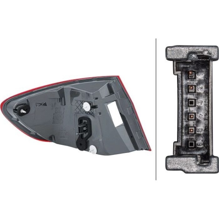 2SD 010 234-101 HECKLEUCHTE R 12 V HELLA 2SD 010 234-101 HECKLEUCHTE R 12 V HELLA
