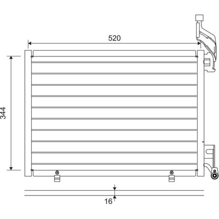 Valeo Klimakondensator 814075 Valeo Klimakondensator 814075
