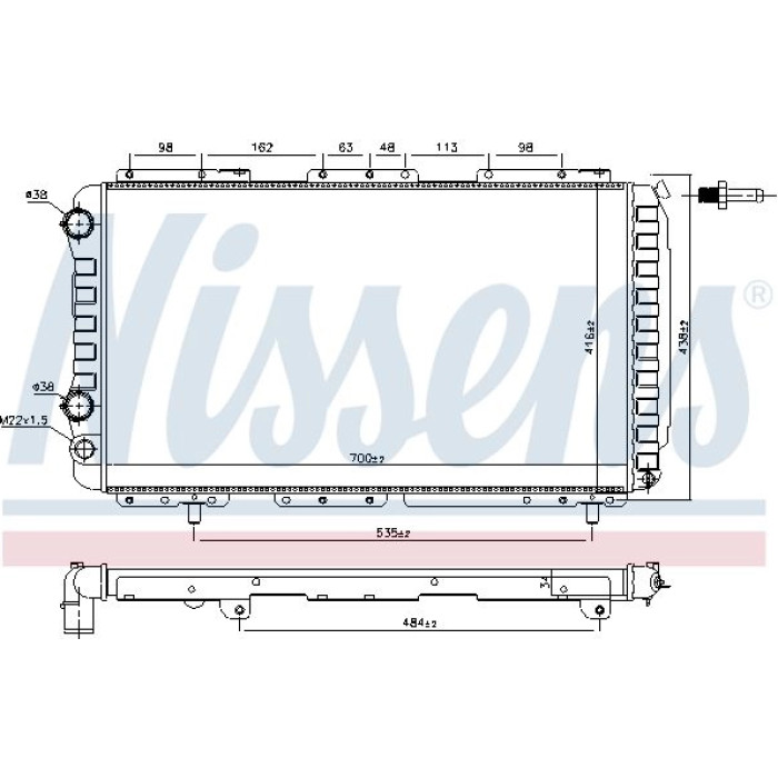 Nissens Wasserkühler PKW 61862 Nissens Wasserkühler PKW 61862