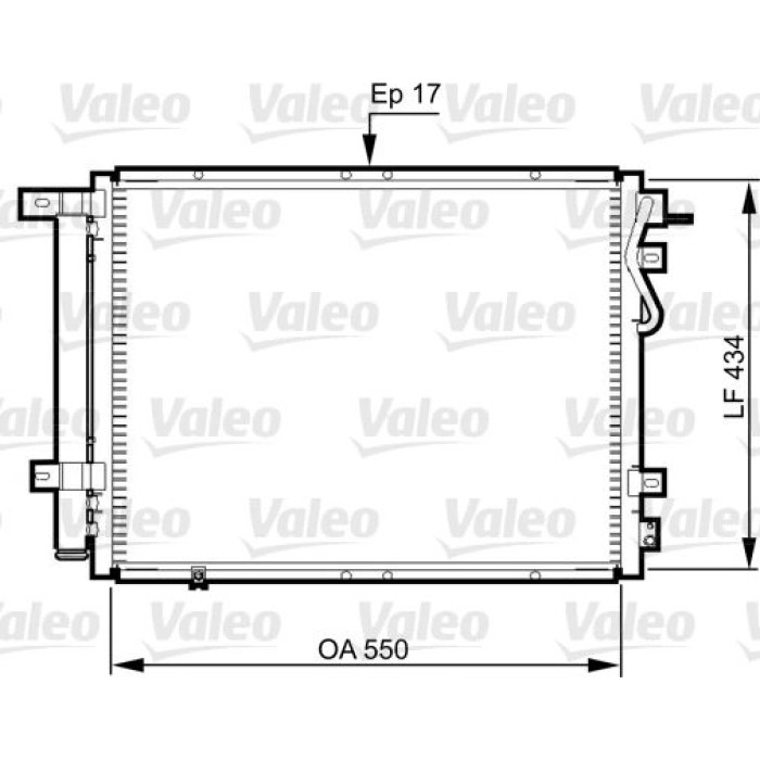 Valeo Klimakondensator 814352 Valeo Klimakondensator 814352