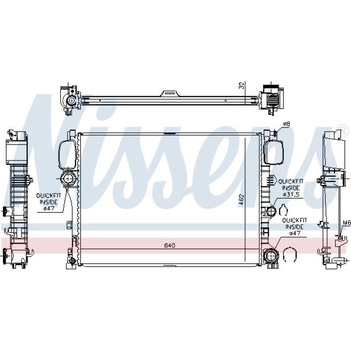 Nissens Wasserkühler PKW 627025 Nissens Wasserkühler PKW 627025