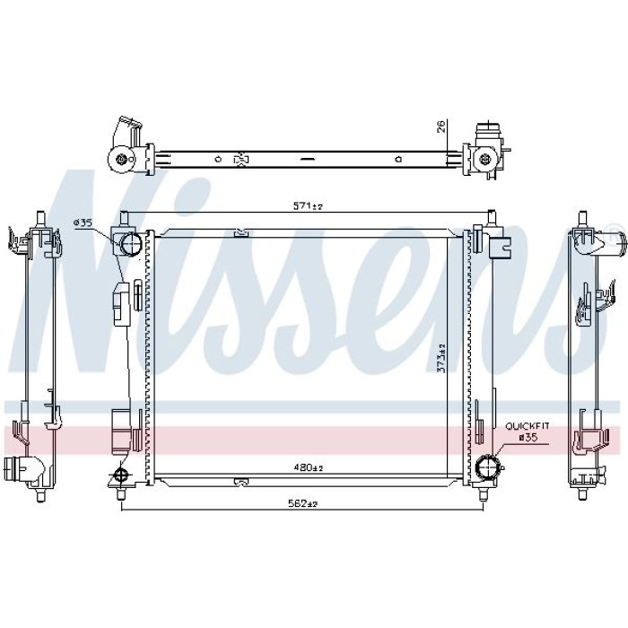 Nissens Wasserkühler PKW 606731 Nissens Wasserkühler PKW 606731