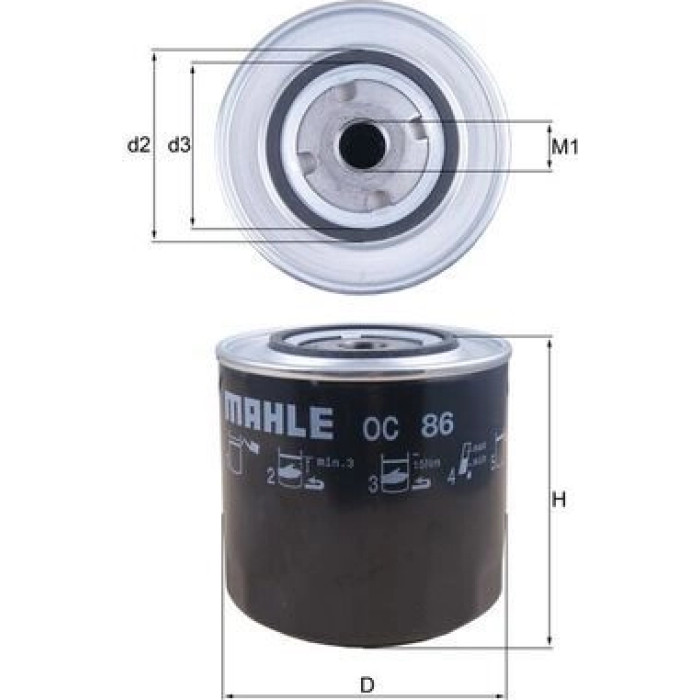 Mahle Original Ölfilter OC 86 Mahle Original Ölfilter OC 86