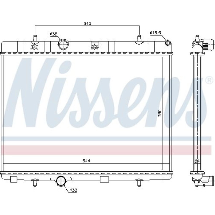 Nissens Wasserkühler PKW 636007 Nissens Wasserkühler PKW 636007