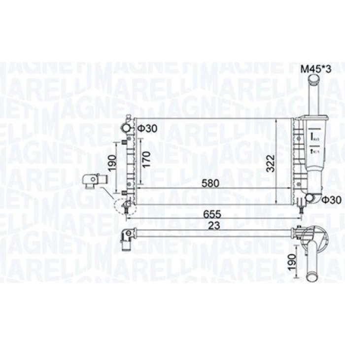 Magneti Marelli Motorkühler 350213183600 Magneti Marelli Motorkühler 350213183600
