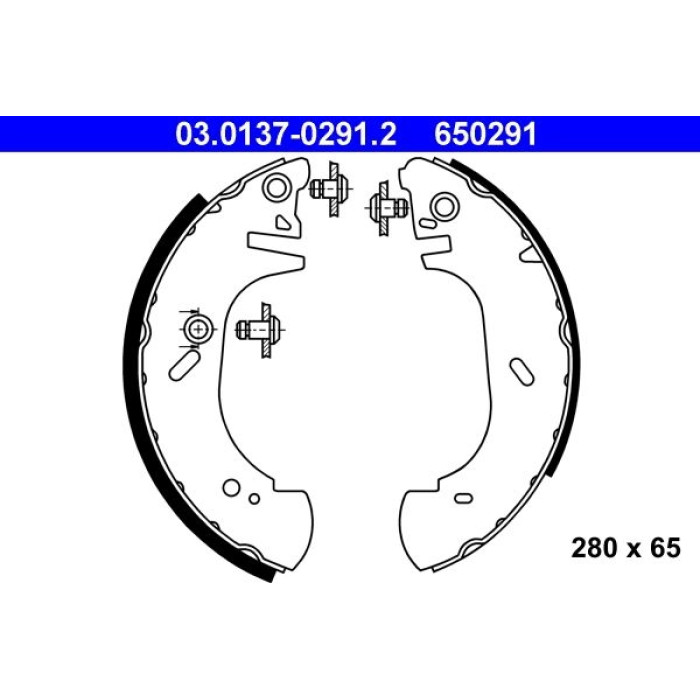 ATE Bremsbacken 03.0137-0291.2 ATE Bremsbacken 03.0137-0291.2