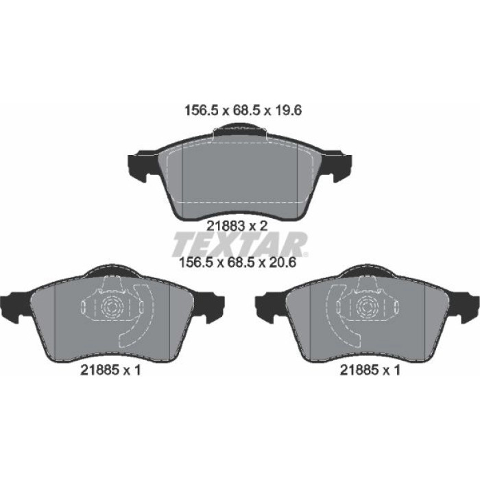 Textar Bremsbelagsatz 2188302 Textar Bremsbelagsatz 2188302