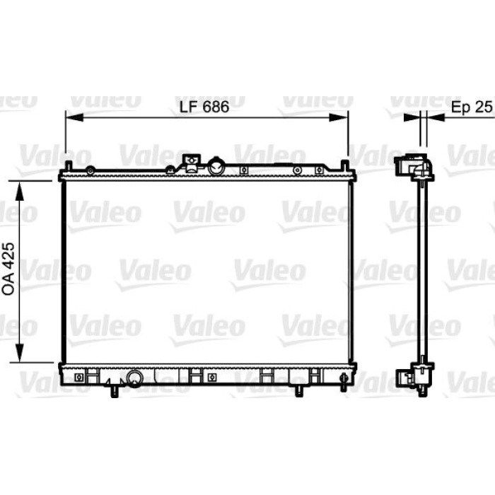 Valeo Motorkühler 735203 Valeo Motorkühler 735203