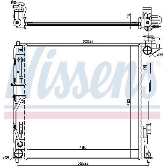 Nissens Wasserkühler PKW 675022 Nissens Wasserkühler PKW 675022