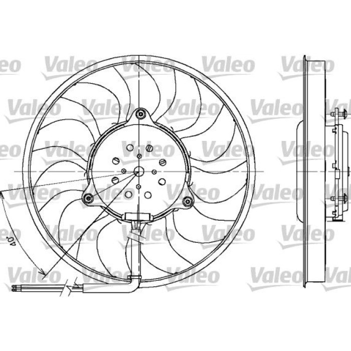 Valeo Lüftermotor 698612 - mit Lüfterrad