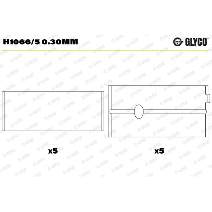GLYCO Kurbelwellenlager H1066/5 0.30mm