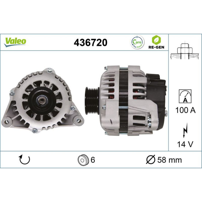 Valeo Lichtmaschine 436720 Valeo Lichtmaschine 436720