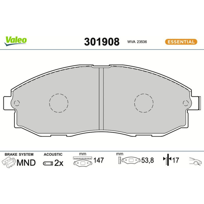 Valeo Bremsbelagsatz 301908
