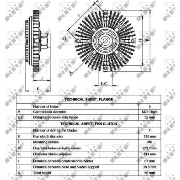 NRF Lüfterkupplung 49519 NRF Lüfterkupplung 49519