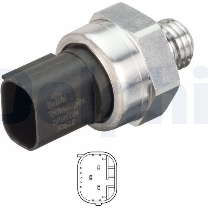 Delphi Abgasdrucksensor DPS00034-12B1 Delphi Abgasdrucksensor DPS00034-12B1