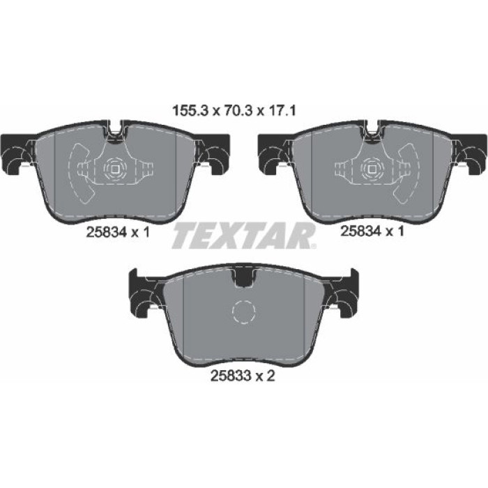 Textar Bremsbelagsatz 2583401 Textar Bremsbelagsatz 2583401