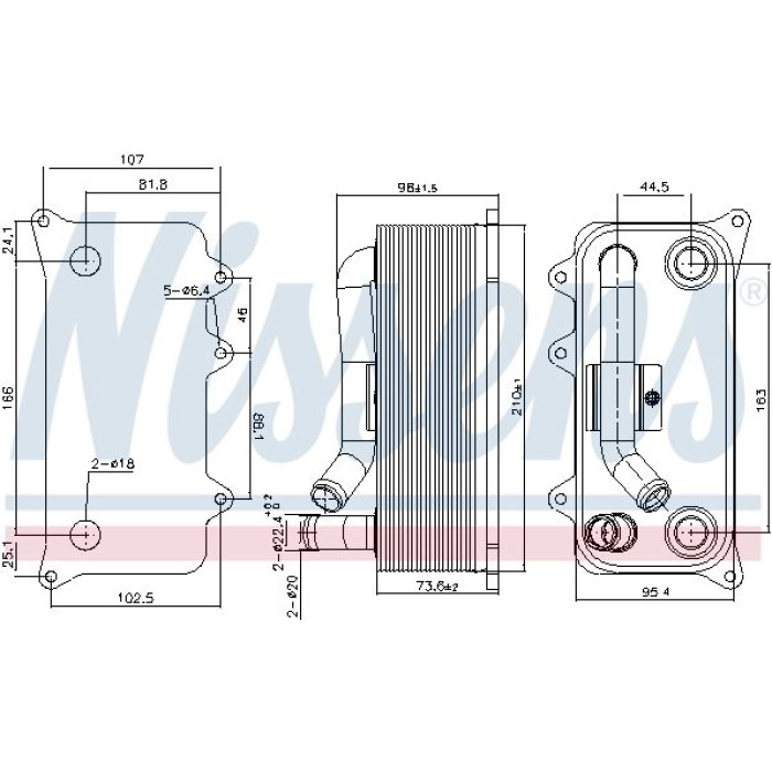 Nissens Ölkühler PKW 91273 Nissens Ölkühler PKW 91273