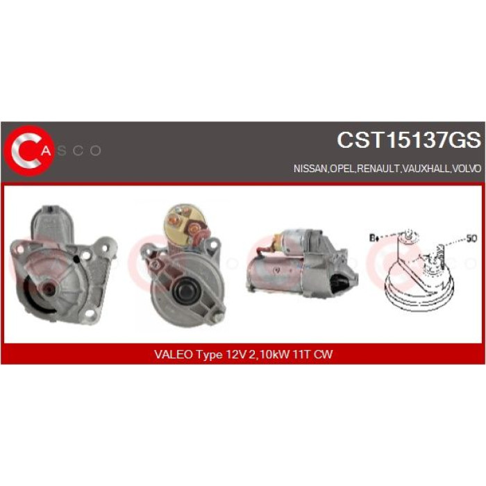 CASCO Anlasser CST15137GS