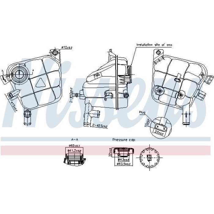 Nissens Kühlmittel-Ausgleichsbehälter 996207 Nissens Kühlmittel-Ausgleichsbehälter 996207
