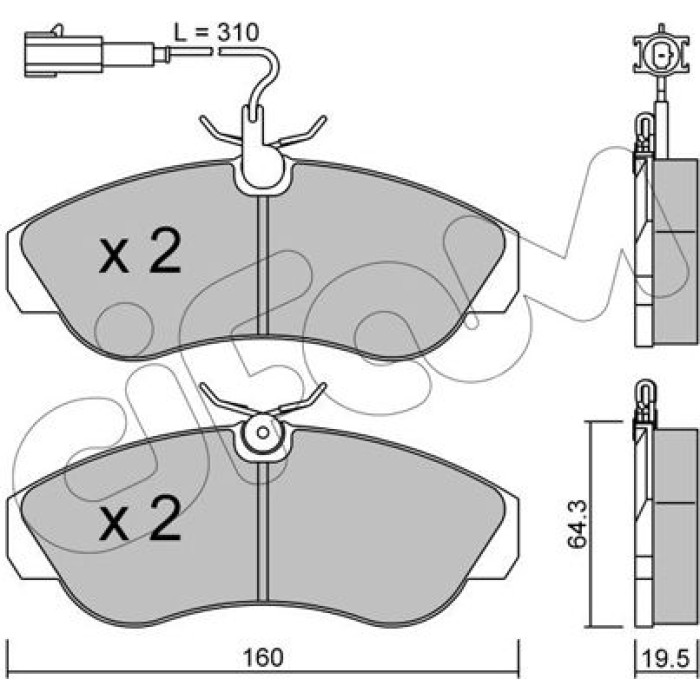 CIFAM Bremsbelagsatz, Scheibenbremse 822-155-1
