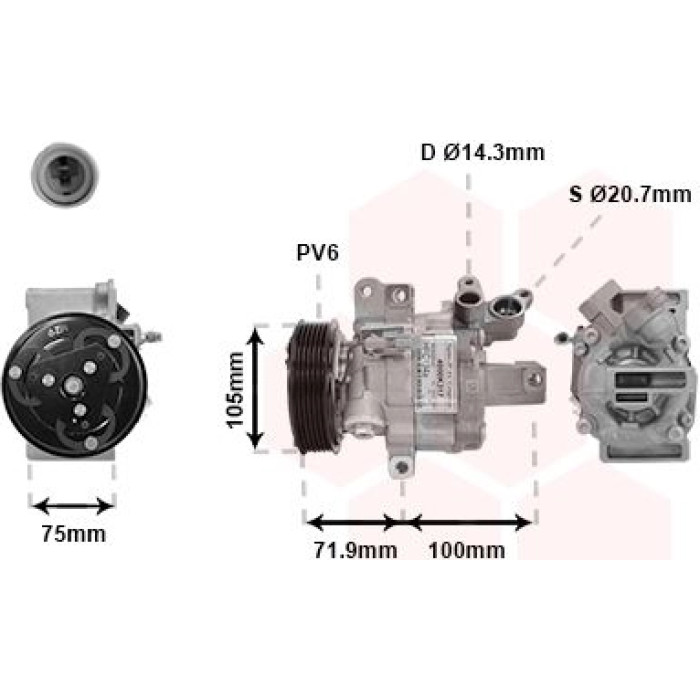 Van Wezel Klimakompressor 4000K317