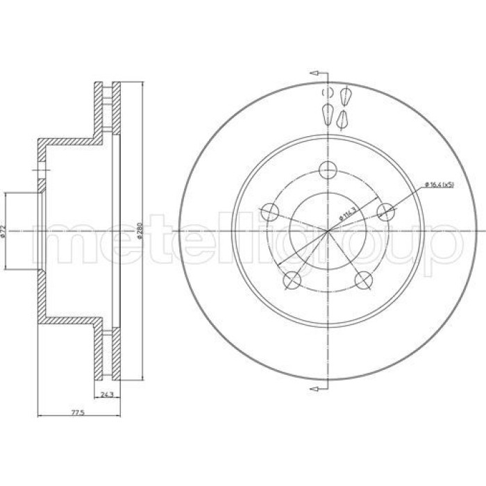 Cifam Bremsscheibe 800-1651C