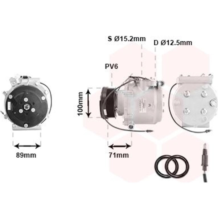 Van Wezel Klimakompressor 4700K053 Van Wezel Klimakompressor 4700K053