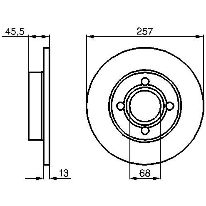 Bosch Bremsscheibe Vorderachse 0 986 478 016 Bosch Bremsscheibe Vorderachse 0 986 478 016