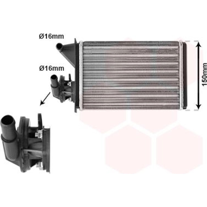 Van Wezel Heizungswärmetauscher 17006087 Van Wezel Heizungswärmetauscher 17006087