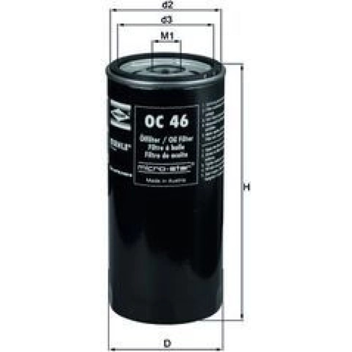 Mahle Original Ölfilter OC 46 Mahle Original Ölfilter OC 46