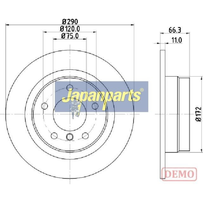 Japanparts Bremsscheibe DP-0103C Japanparts Bremsscheibe DP-0103C